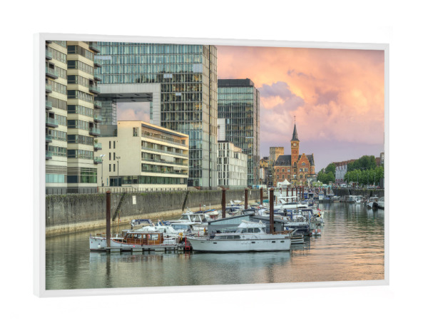 Poster mit weißem Rahmen "Rheinauhafen in Köln" artboxONE - Städte / Köln,Reise,Architektur