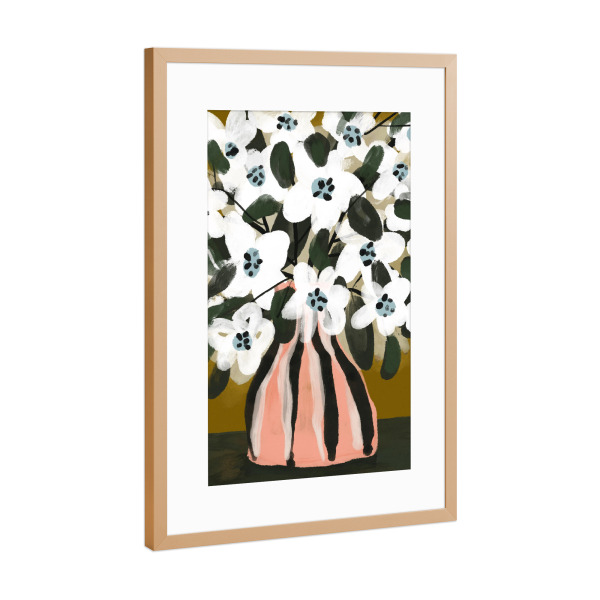 Poster mit Rahmen Kupfer "Pastelle Blumen Impression (Neun)" artboxONE - Floral,Abstrakt,Für Mama