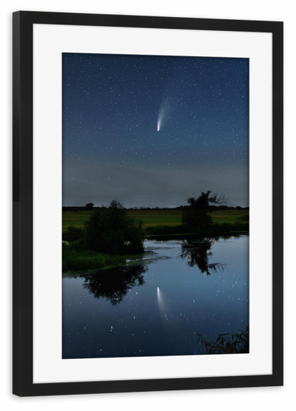 Poster mit Rahmen schwarz "Komet C/2020 F3 Neowise" artboxONE - Natur