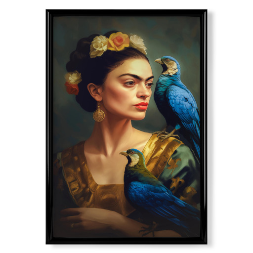 Kahlo mit Vögeln