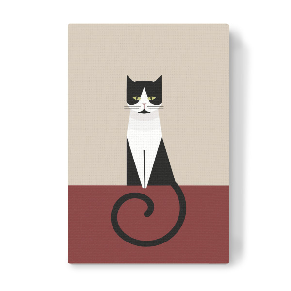 Leinwandbild "Coco als geometrische Katze" artboxONE - Tiere - Katze,Geometrie,Bauhaus,Smoking,Stil,Bauhaus-stil,Geometrisch,Abstrakte katze