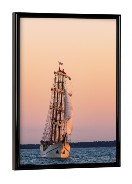 Poster mit schwarzem Rahmen "Windjammer am Abend" artboxONE - Natur,Reise,Reise / Strand und Meer