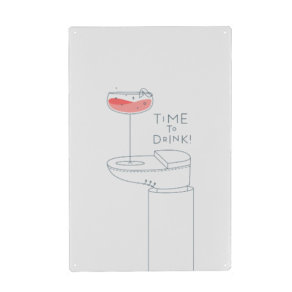 Holzbild "Glas Champagner" artboxONE - Essen & Trinken,Essen & Trinken / Alkohol