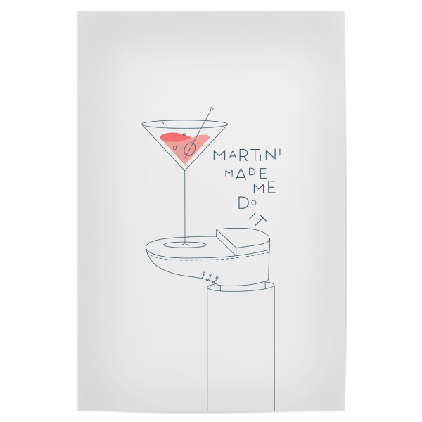 Poster "Martini-Cocktailglas" artboxONE - Essen & Trinken,Essen & Trinken / Alkohol - Martini,Feier,Party,Alkohol,Getränk,Glas,Kunst,Fuß,Bein,Stehen