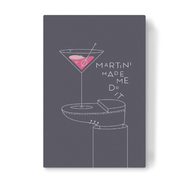 Leinwandbild "Martini Cocktail glas dunkel" artboxONE - Essen & Trinken,Essen & Trinken / Alkohol