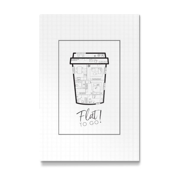 Galerie-Print "To Go Cup Bauplan" 30x20 cm artboxONE