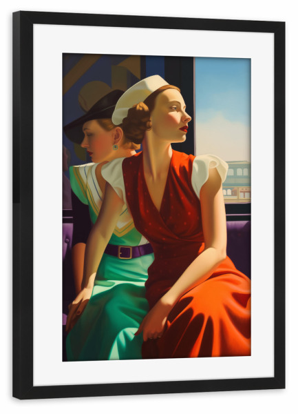 Poster mit Rahmen schwarz "Liebe und Freundschaft" artboxONE - Reise,Film,Menschen