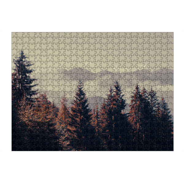 artboxONE Puzzle "Bergwald" artboxONE - Natur - Berg,Baum,Wald,Italien,Dolomiten,Natur,Trekking,Fernweh,Erkundung - Bild berg