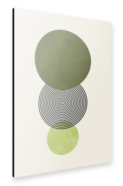 Alu-Dibond "Aquarellkreise und -linien E" 30x20 cm artboxONE