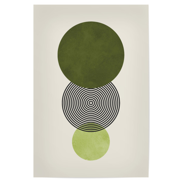 Poster "Aquarellkreise und -linien E" artboxONE - Abstrakt,Geometrie