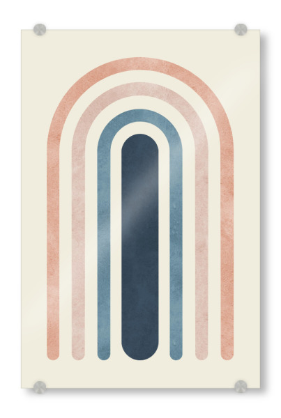 Acrylglasbild "Aquarellkreiskomposition D" artboxONE - Abstrakt,Geometrie