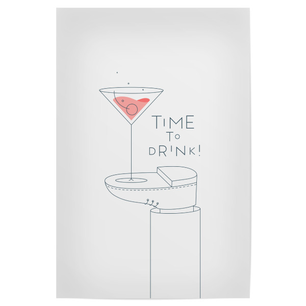 Poster 30x20 cm "Manhattan-Cocktailglas" artboxONE - Essen & Trinken,Essen & Trinken / Alkohol
