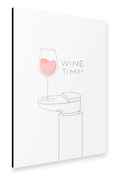 Alu-Dibond "Weinzeitglas" 30x20 cm artboxONE