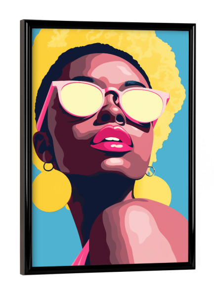 Poster mit schwarzem Rahmen "Woman bower pop-art" artboxONE - Abstrakt,Menschen,Fashion