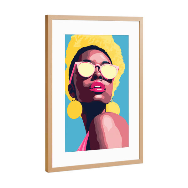 Poster mit Rahmen Kupfer "Woman bower pop-art" artboxONE - Abstrakt,Menschen,Fashion