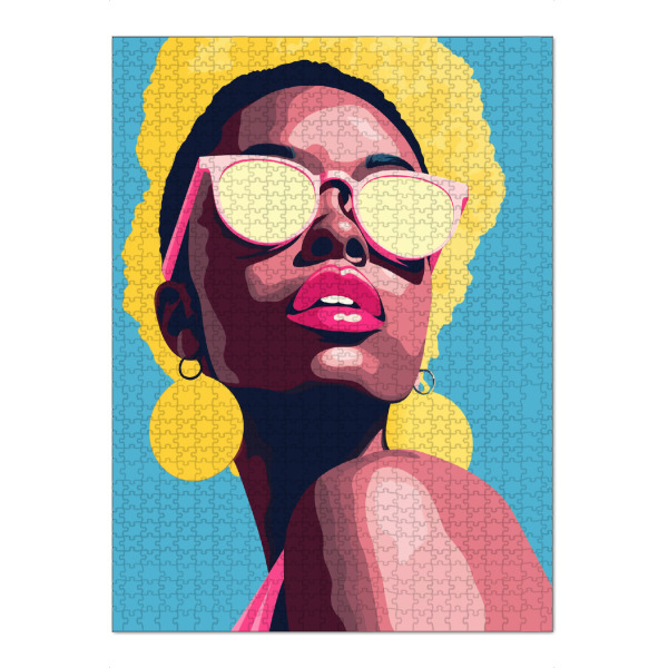 Puzzle Ravensburger "Woman bower pop-art" artboxONE - Abstrakt,Menschen,Fashion