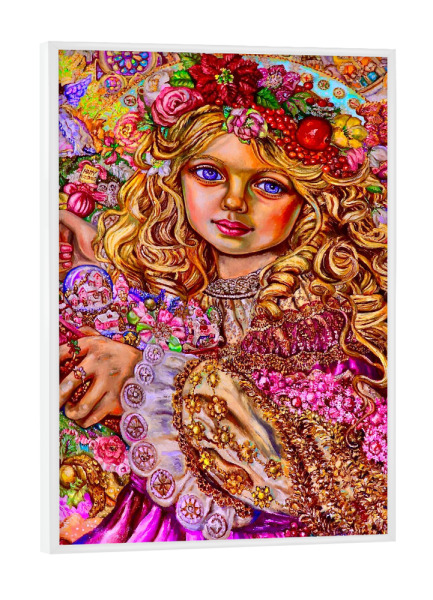 Poster mit weißem Rahmen "Weihnachtsdeko-Engel" artboxONE - Weihnachten