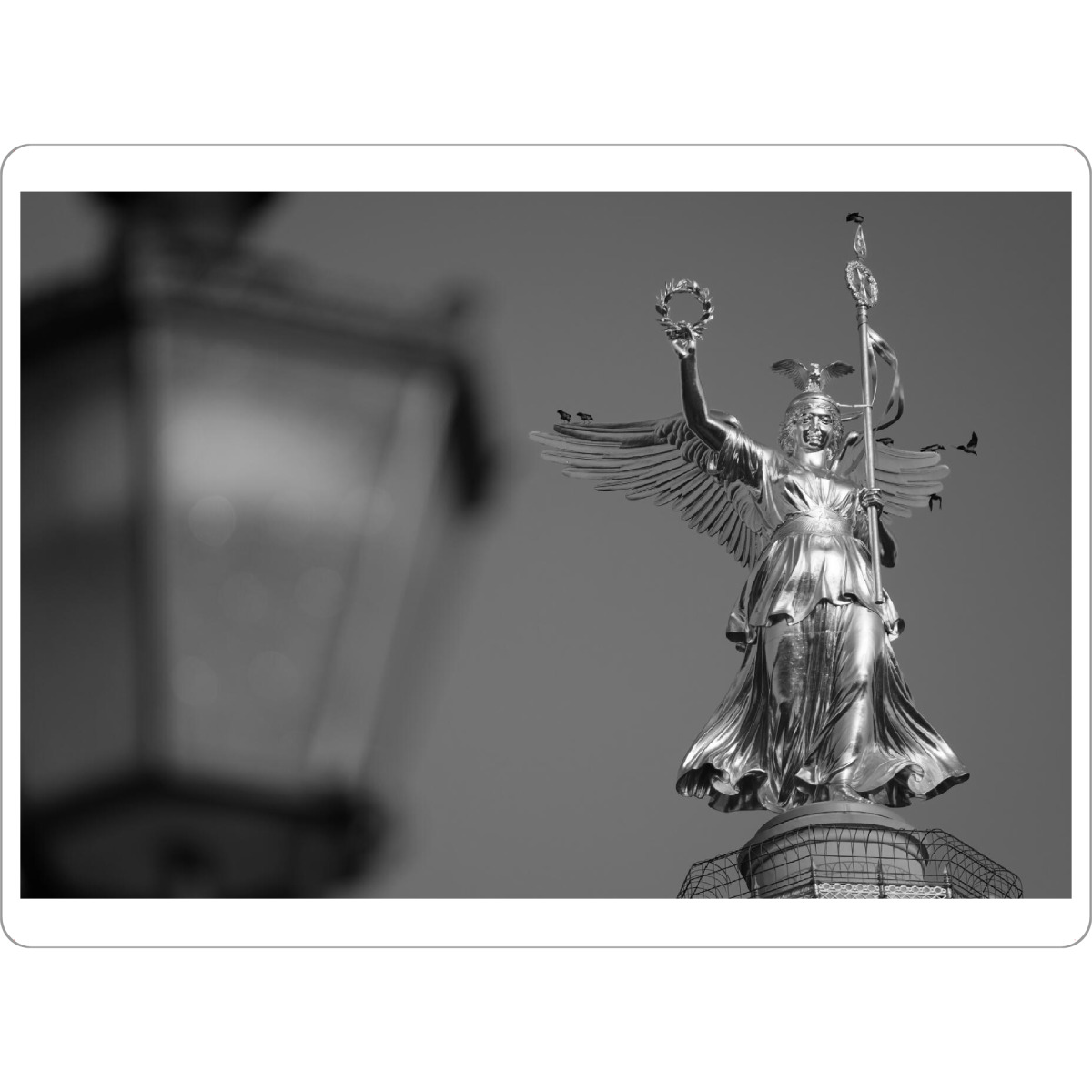 Tischset "Berliner Goldelse" artboxONE - Städte,Städte / Berlin,Schwarzweiß,Architektur - Berlin,Siegessäule,Goldelse,Schwarzweiß - Bild berlin