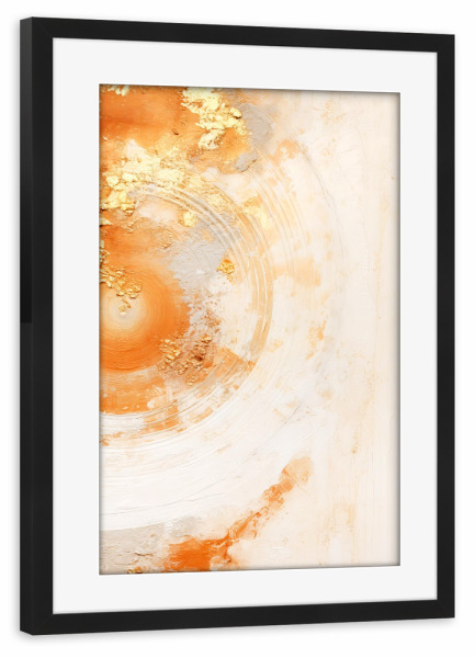 Poster mit Rahmen schwarz "ABSTRAKTE KUNST Sonneneruptionen" artboxONE - Abstrakt,Geometrie