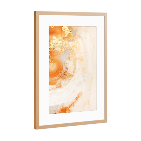 Poster mit Rahmen Kupfer "ABSTRAKTE KUNST Sonneneruptionen" artboxONE - Abstrakt,Geometrie