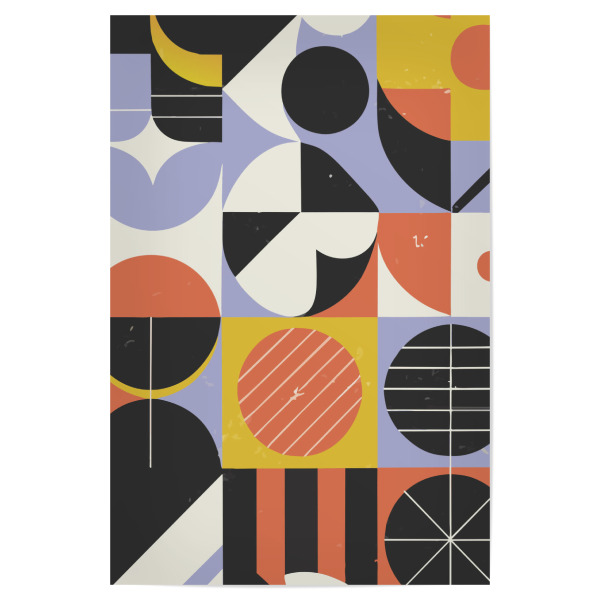 Poster 30x20 cm "Purple geometric abstract" artboxONE - Abstrakt,Geometrie