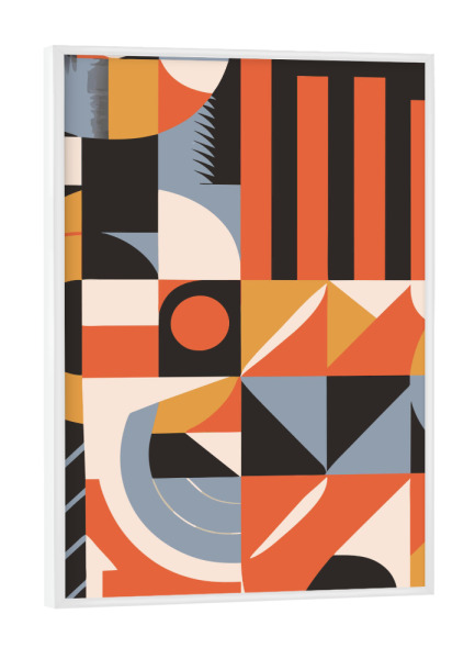 Poster mit weißem Rahmen "Abstract bauhaus geometric" artboxONE - Abstrakt,Geometrie