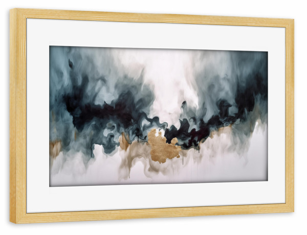 Poster mit Rahmen kiefer "Abstraktes rauschen" artboxONE - Abstrakt,Marmor