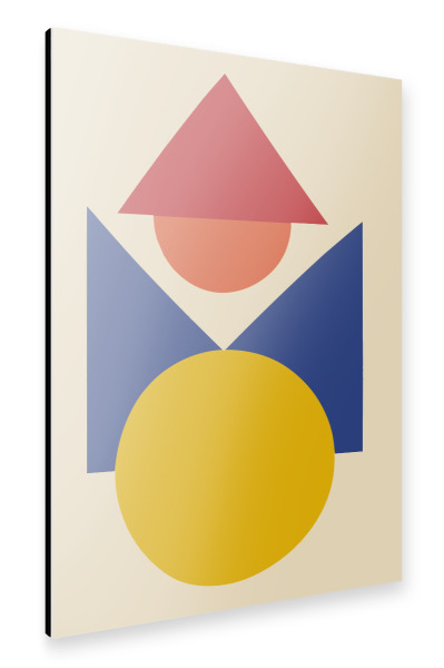 Alu-Dibond "Bauhaus geometric simple" 30x20 cm artboxONE