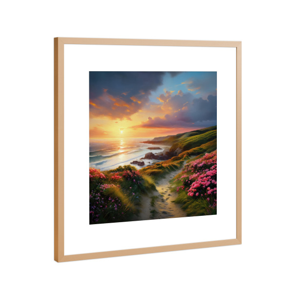 Poster mit Rahmen Kupfer "Frühling in Cornwall" artboxONE - Natur,Reise / Strand und Meer,Reise / Länder