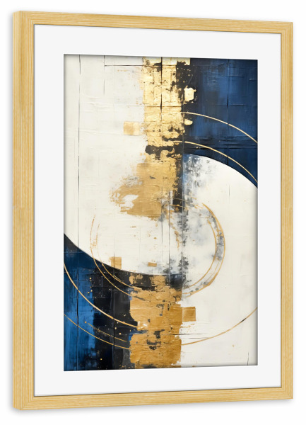 Poster mit Rahmen kiefer "ABSTRAKTE KUNST Pralle Sonne" artboxONE - Abstrakt,Geometrie