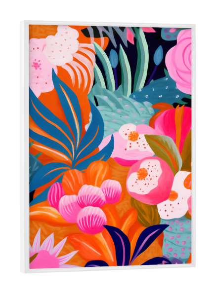 Poster mit weißem Rahmen "Florale Blüten" artboxONE - Natur,Floral,Abstrakt