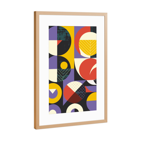 Poster mit Rahmen Kupfer "Abstract modern" artboxONE - Abstrakt,Geometrie