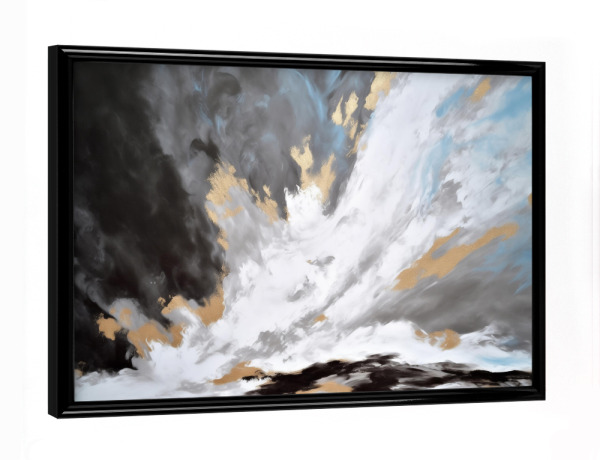 Poster mit schwarzem Rahmen "Abstrakte Strömung" artboxONE - Abstrakt,Geometrie,Marmor