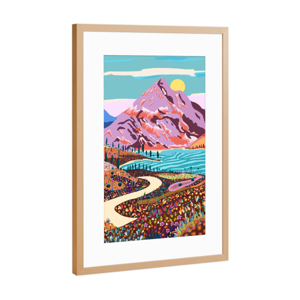 Poster mit Rahmen Kupfer "Alice im Wundertal" artboxONE - Natur