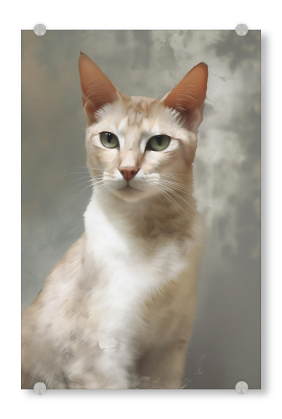 Acrylglasbild "Elegante Katze" artboxONE - Tiere,Abstrakt,Liebe