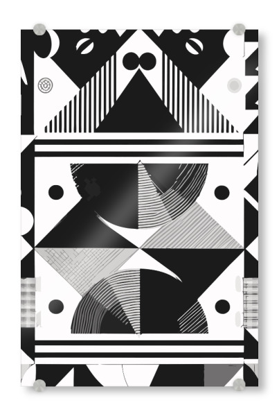 Acrylglasbild "Abstract geometric triangles" artboxONE - Abstrakt,Schwarzweiß,Geometrie
