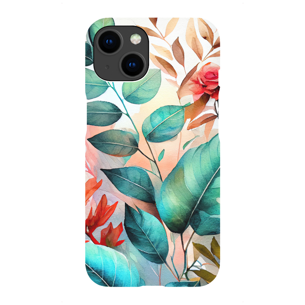 iPhone "Aquarellblätter A" Premium-Case Handyhülle artboxONE