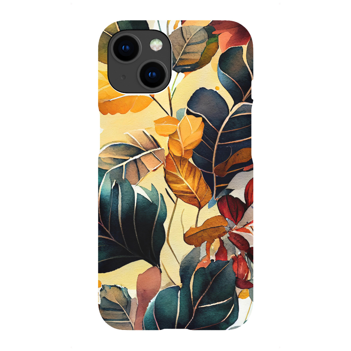 iPhone "Aquarellblätter C" Premium-Case Handyhülle artboxONE