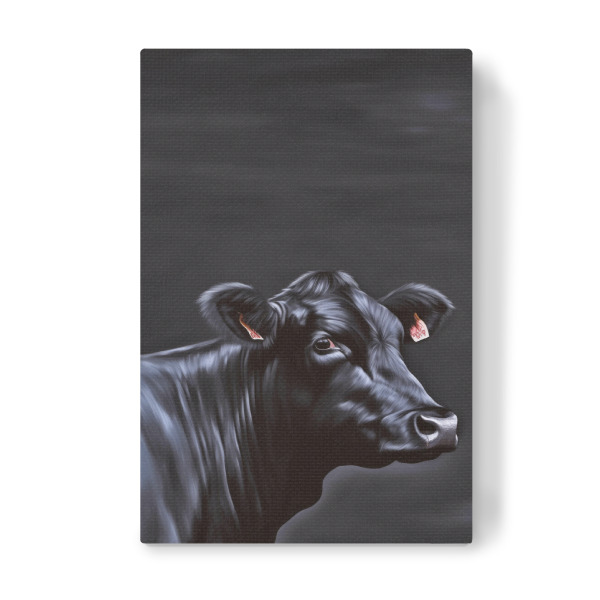 Leinwandbild "Schwarzes Rind" artboxONE - Tiere,Abstrakt
