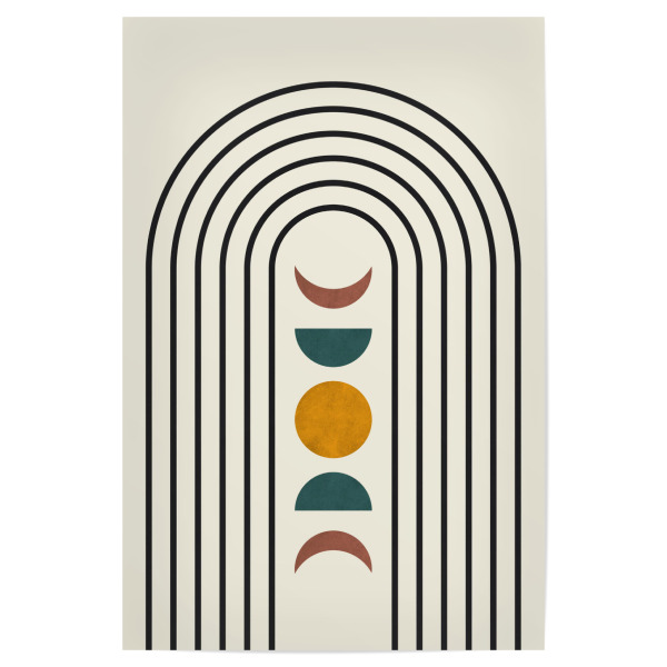 Poster "Aquarelllinien und Kreise A" artboxONE - Abstrakt,Geometrie