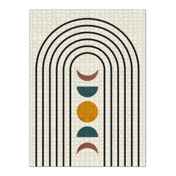 Puzzle Ravensburger "Aquarelllinien und Kreise A" artboxONE - Abstrakt,Geometrie