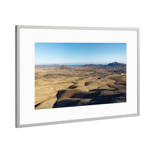 Poster mit Rahmen Silber "Fuerteventura - Cani Volcano" artboxONE - Natur,Reise,Reise / Strand und Meer,Reise / Länder