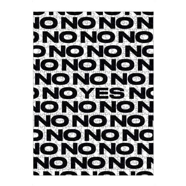Puzzle Ravensburger "NO or YES" artboxONE - Typografie,Abstrakt