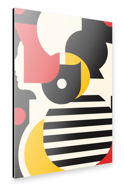 Alu-Dibond "Black abstract shapes" 30x20 cm artboxONE