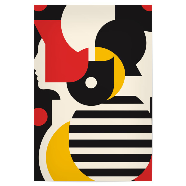 Poster "Black abstract shapes" artboxONE - Abstrakt