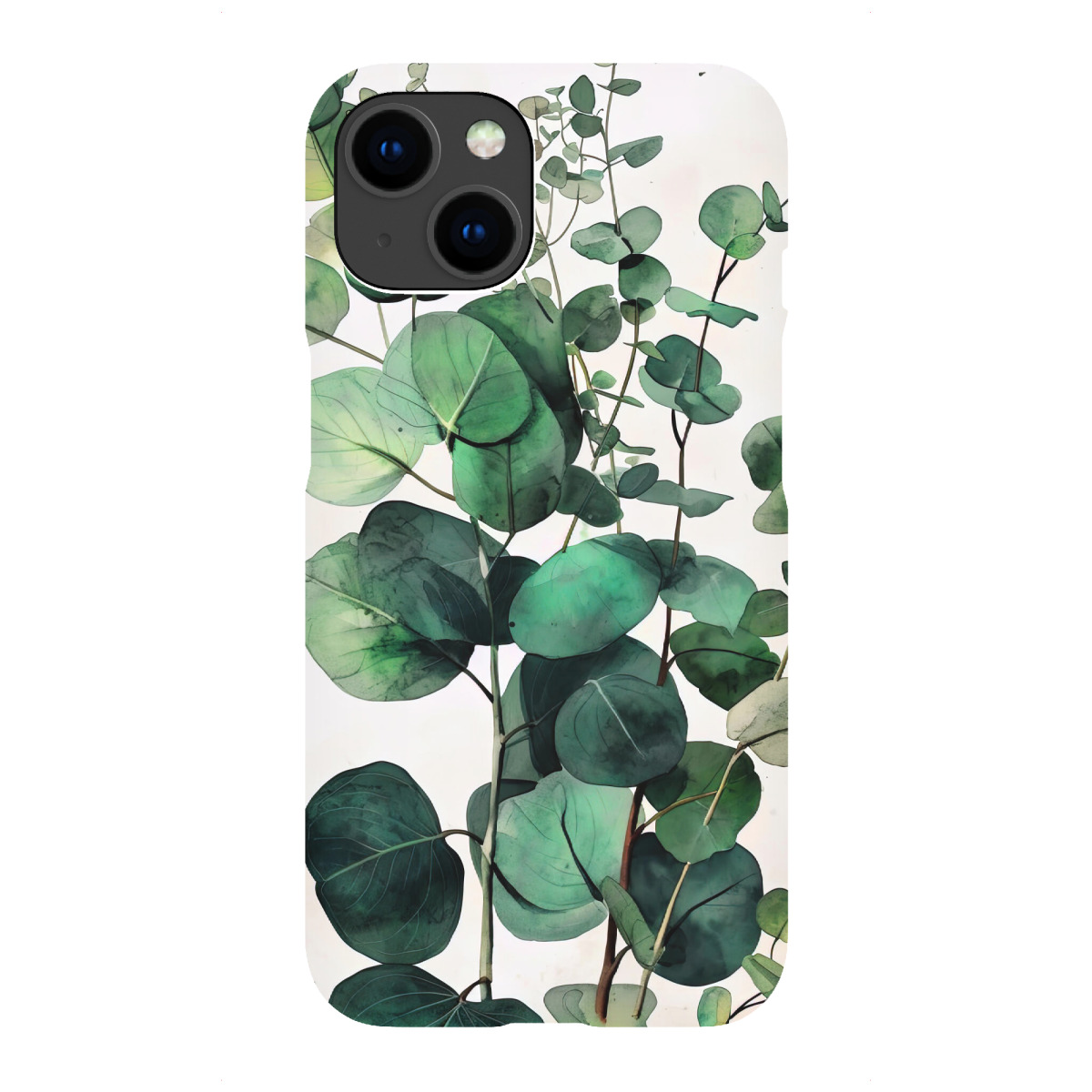"Aquarellblätter F"für iPhone - Premium-Case Handyhülle artboxONE