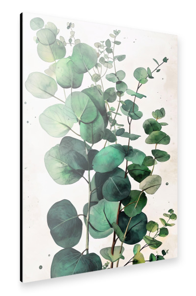 Alu-Dibond "Aquarellblätter F" 30x20 cm artboxONE