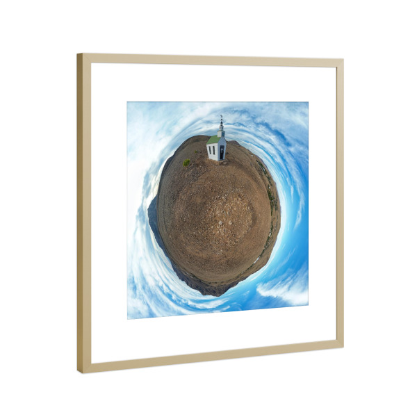 Poster mit Rahmen Gold "Fuerteventura - Ermita de Violante" artboxONE - Natur,Reise,Architektur,Reise / Strand und Meer,Reise / Länder