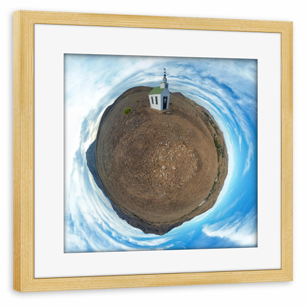 Poster mit Rahmen kiefer "Fuerteventura - Ermita de Violante" artboxONE - Natur,Reise,Architektur,Reise / Strand und Meer,Reise / Länder