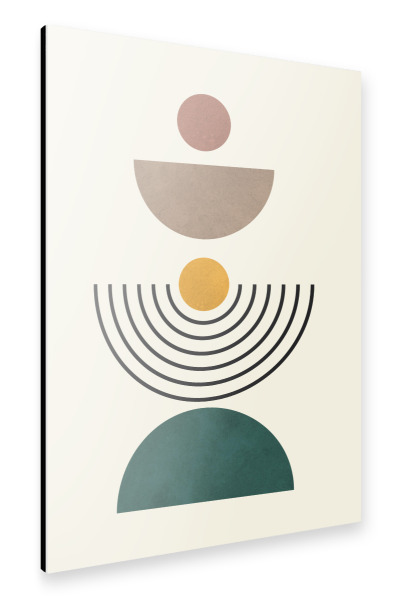 Alu-Dibond "Aquarelllinien und Kreise B" 30x20 cm artboxONE